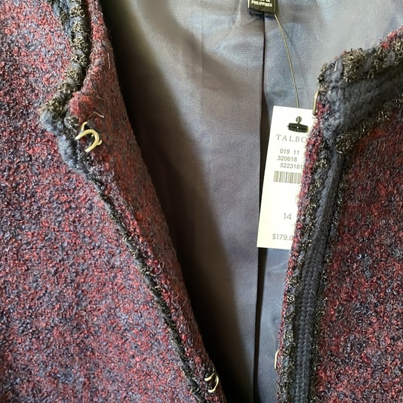 NWT $179 Talbots beautiful boucle wool tweed blazer - Picture 5 of 9